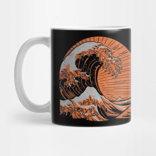 Dynamic Wave - Stylized Japanese-Inspired Illustration Mug